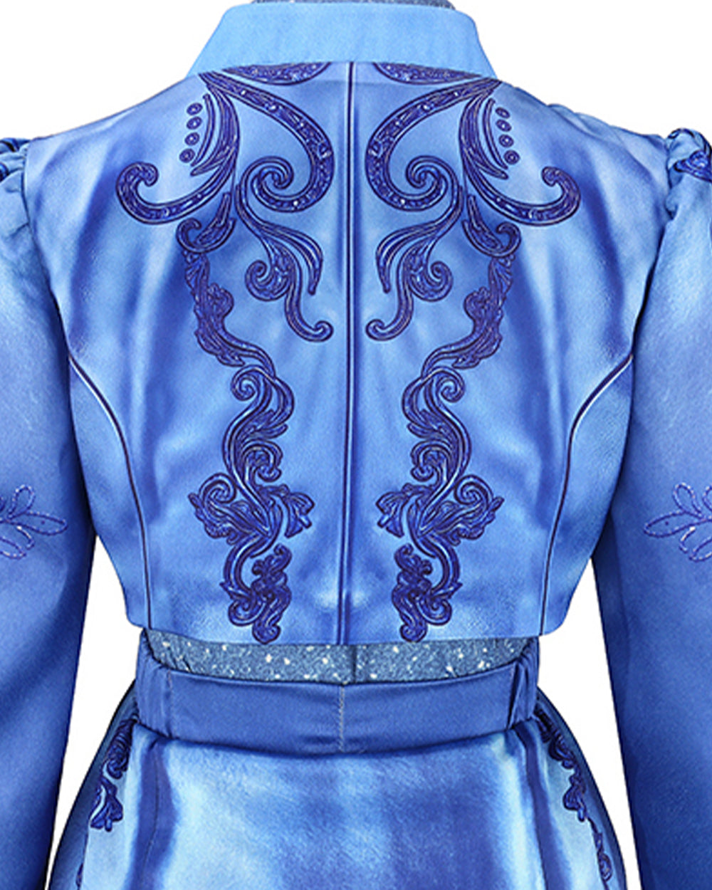 Girls Princess Chloe Costume Descendent Blue Jacket Dress and Leggings Suit for Dress Up Party