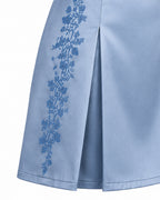 Princess Chloe Dress Royal Blue Satin 4-Piece Set Jacket Inner Top Pleated Skirt and Underskirt for Theme Party