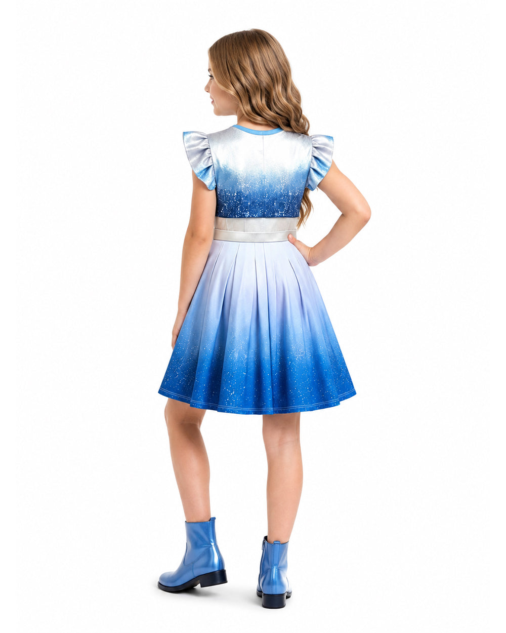 Girls Wonderland Red Princess Costume 3D Print Pink Princess Chloe Dress and Bag for Dress-up Party