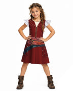 Kids Pirate Costume Wonderland Captain's Daughter Skater Dress for Themed Parties