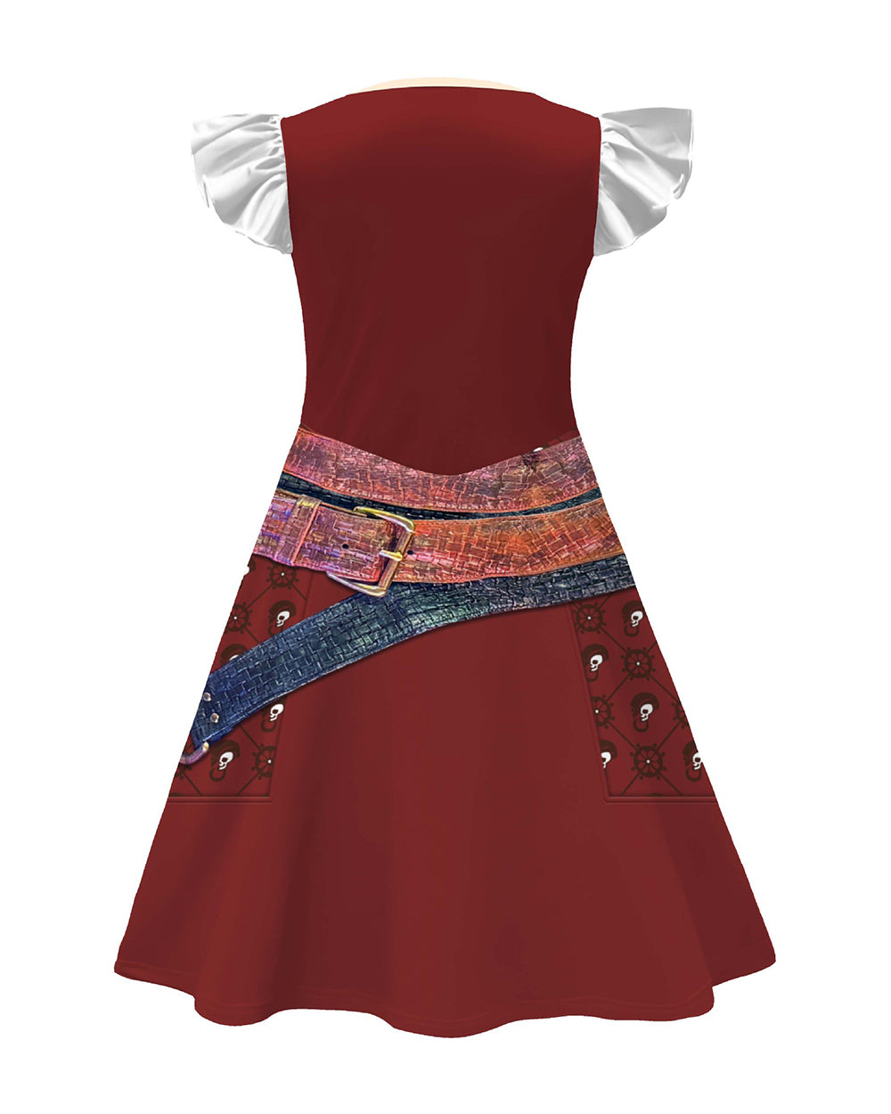Kids Pirate Costume Wonderland Captain's Daughter Skater Dress for Themed Parties