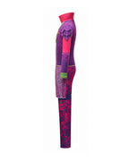 Kids Mal Costume Fashion Dress Up Jumpsuit Wig and Gloves for Halloween Carnival