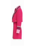 Women Pink Princess Costume Movie 5 Cropped Blazer Shorts Shirt and Accessories 6pcs Suit for Cosplay Events