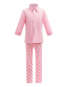 Girls Descendent Costume Pink Princess Bridget Outfit with Wig for Halloween Cosplay Party