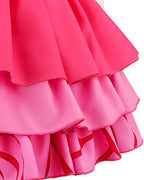 Girls Pink Princess Costume Descendent Jacket Shirt Skirt and Bag 4pcs Full Set for Cosplay Events