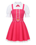 Wonderland Pink Princess Costume Mommy and Me Dress Blet and Wig Full Set for Cosplay Event