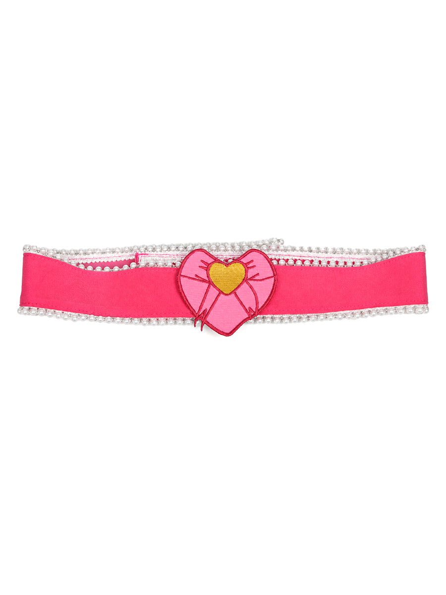 Wonderland Pink Princess Costume Mommy and Me Dress Blet and Wig Full Set for Cosplay Event