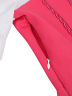 Wonderland Pink Princess Costume Mommy and Me Dress Blet and Wig Full Set for Cosplay Event