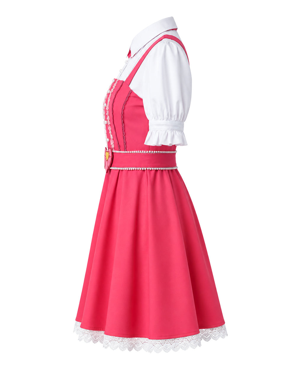 Wonderland Pink Princess Costume Mommy and Me Dress Blet and Wig Full Set for Cosplay Event
