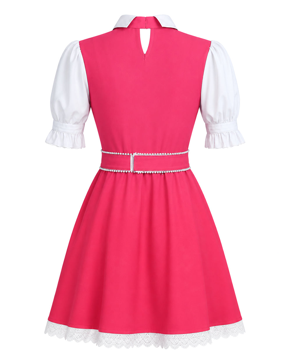 Wonderland Pink Princess Costume Mommy and Me Dress Blet and Wig Full Set for Cosplay Event