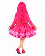 Girls Pink Princess Costume Movie 5 Jacket Shirt Skirt and Bag 4pcs Full Set for Cosplay Events