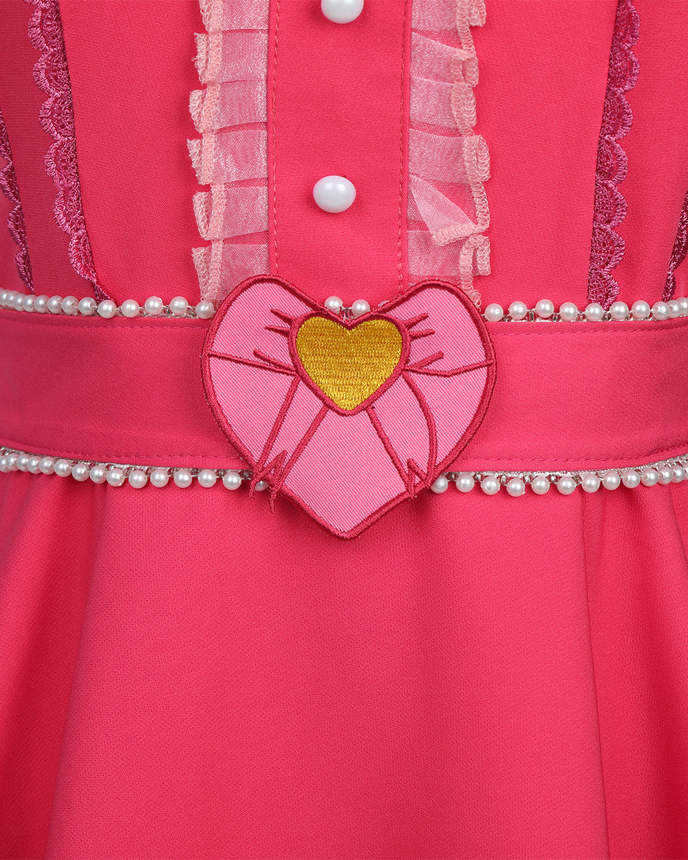 Wonderland Pink Princess Costume Mommy and Me Dress Blet and Wig Full Set for Cosplay Event