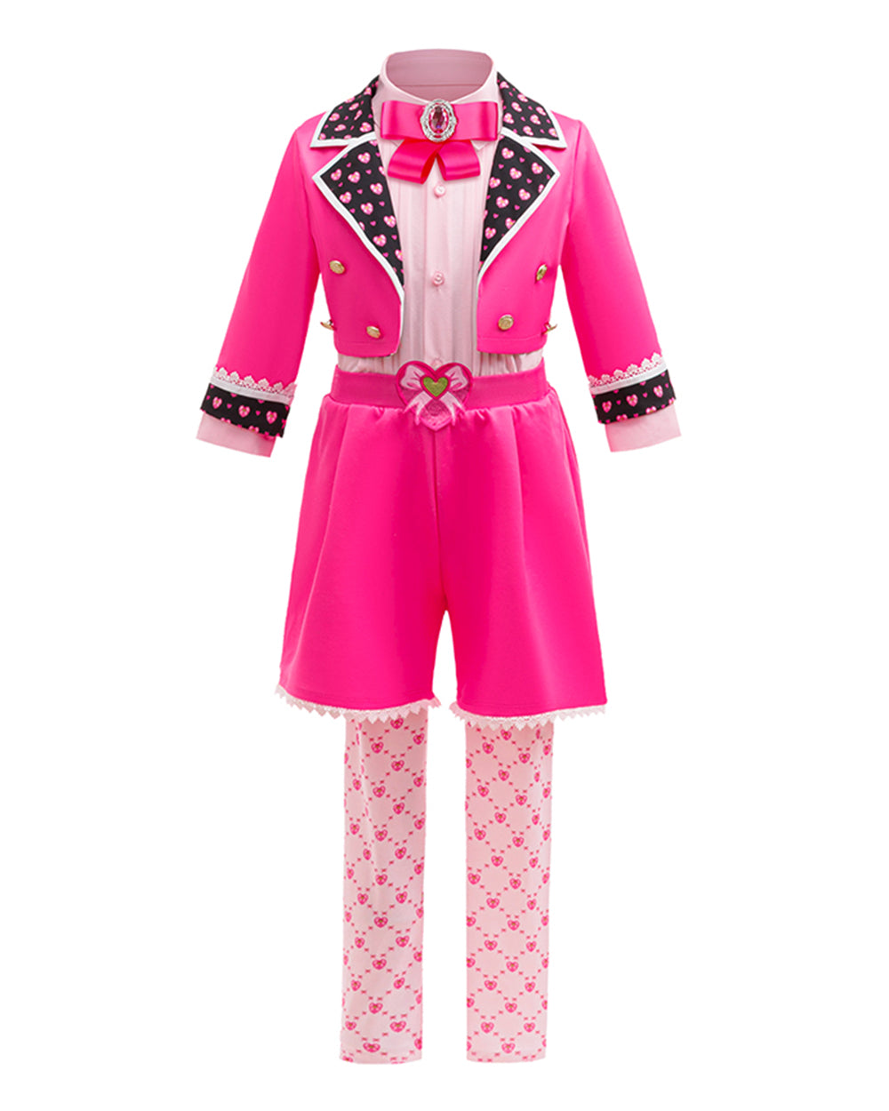 Girls Descendent Costume Pink Princess Bridget Outfit with Wig for Halloween Cosplay Party