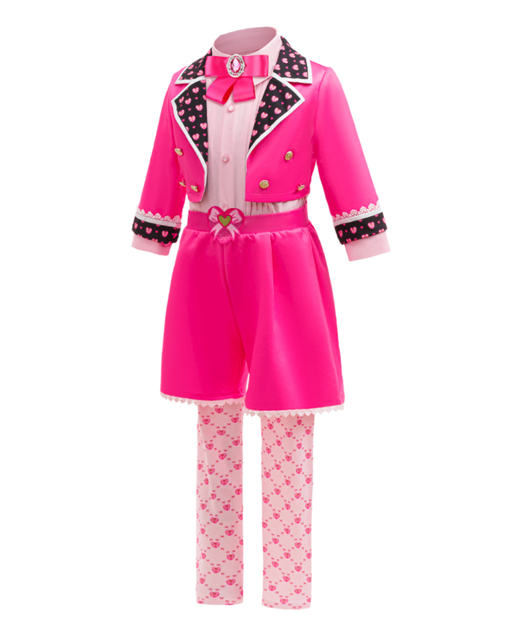 Girls Descendent Costume Pink Princess Bridget Outfit with Wig for Halloween Cosplay Party