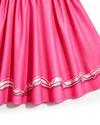 Pink Princess Dress Movie 5 Short Sleeve Dress and Wig for Themed Cosplay Party