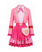 Pink Princess Dress Descendent Blazer Shirt Skirt Outfits Set with Bag for Girls Women Cosplay