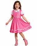 Pink Princess Dress Movie 5 Short Sleeve Dress and Wig for Themed Cosplay Party