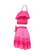 Baby Girls Red Princess Swimsuit Wonderland Pink Prinecess Chloe Princess Swim Top Skirt and Cap for Vacation
