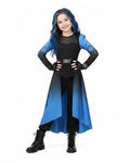 Princess Chloe Costume Blue Gradient Long Sleeve Cape Top Pants Belt and Gloves for Girls Women Dress-up Party