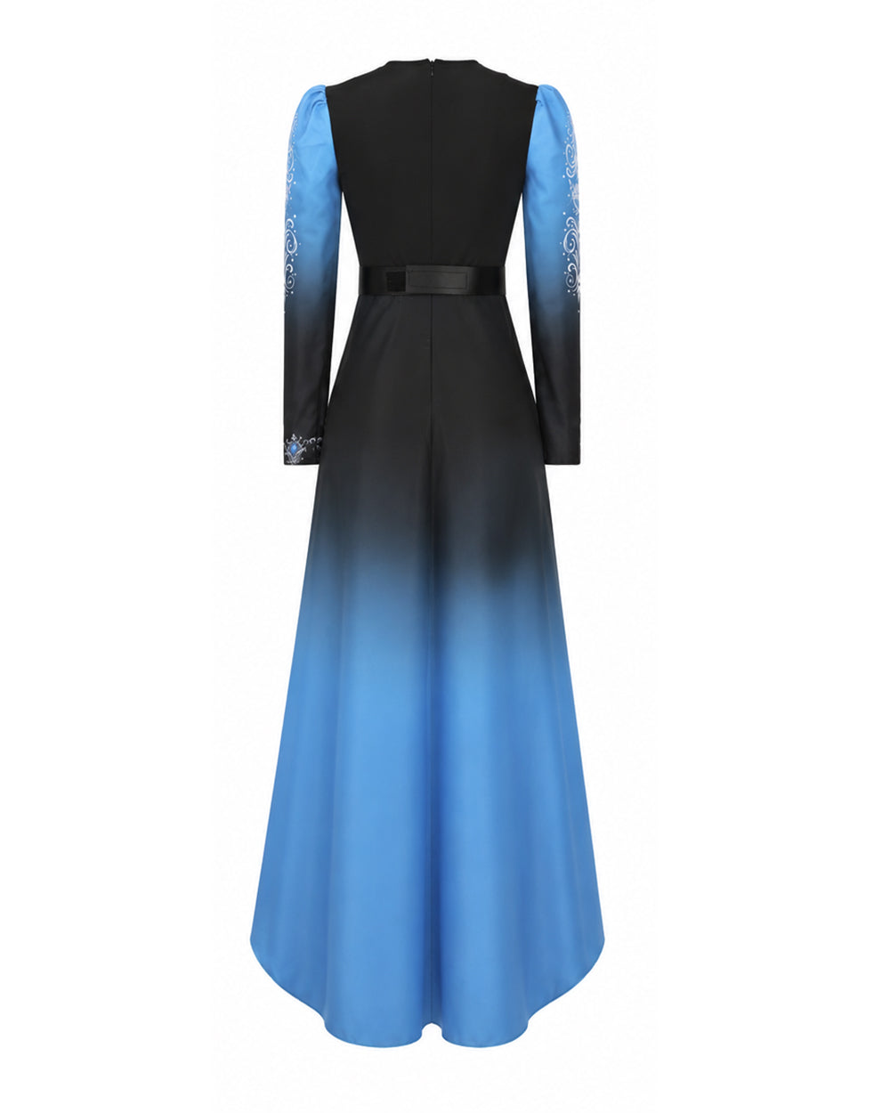 Princess Chloe Costume Blue Gradient Long Sleeve Cape Top Pants Belt and Gloves for Girls Women Dress-up Party