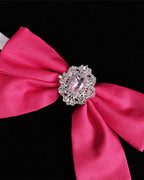 Women Pink Princess Costume Movie 5 Cropped Blazer Shorts Shirt and Accessories 6pcs Suit for Cosplay Events