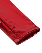 Red Princess Costume Queen of Hearts Daughter Metallic Shiny Jacket Shirt Pants 3pcs Suit for Dress-up Party