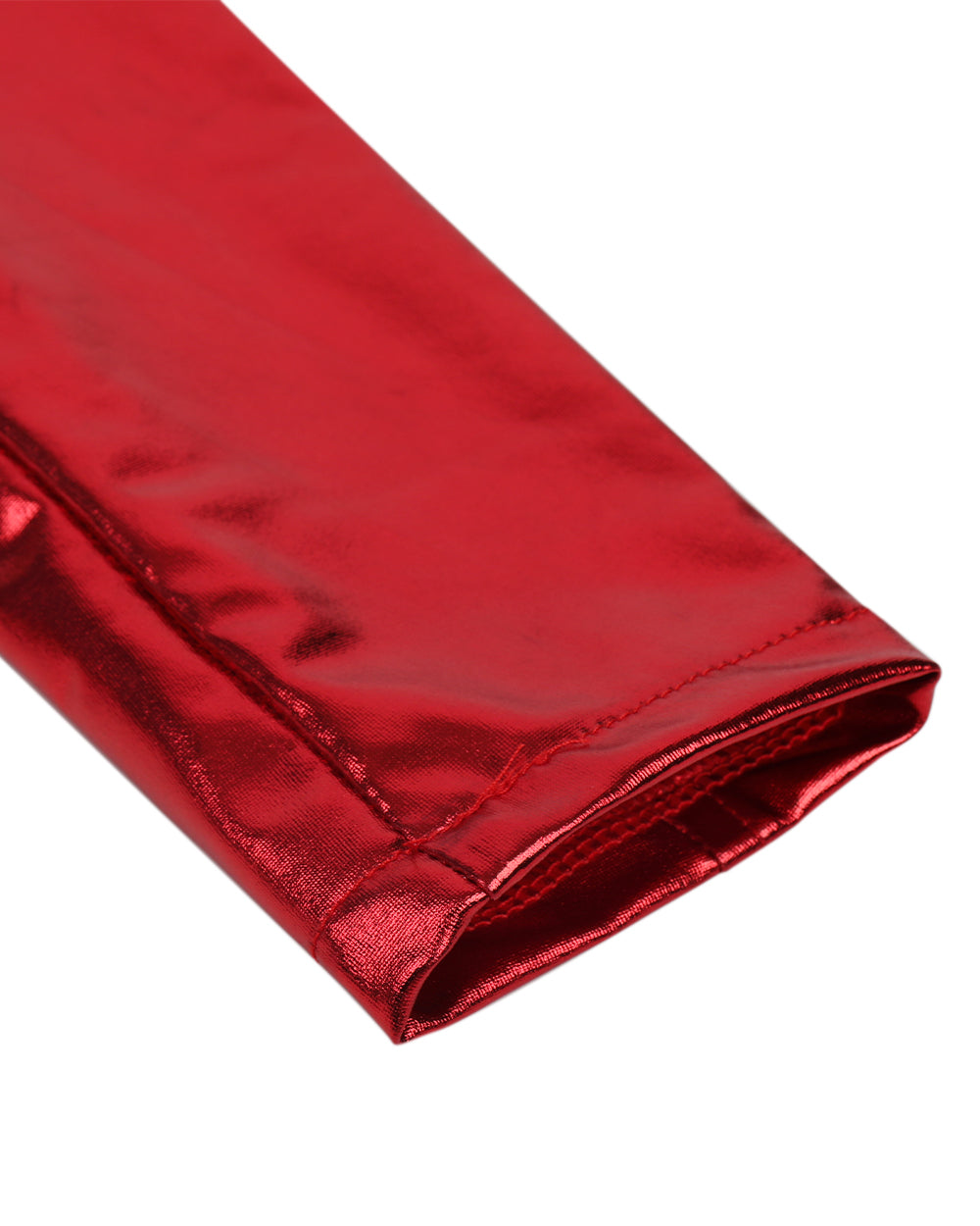 Red Princess Costume Queen of Hearts Daughter Metallic Shiny Jacket Shirt Pants 3pcs Suit for Dress-up Party