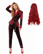 Princess Red Costume Movie 5 Heart Kingdom Red Jacket and Pants Outfit for Girls Women Cosplay Events