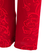 Girls Red Princess Outfit Gothic Jacket Pants and Skirt Full Set for Halloween Role Play