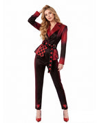 Princess Red Costume Movie 5 Heart Kingdom Red Jacket and Pants Outfit for Girls Women Cosplay Events