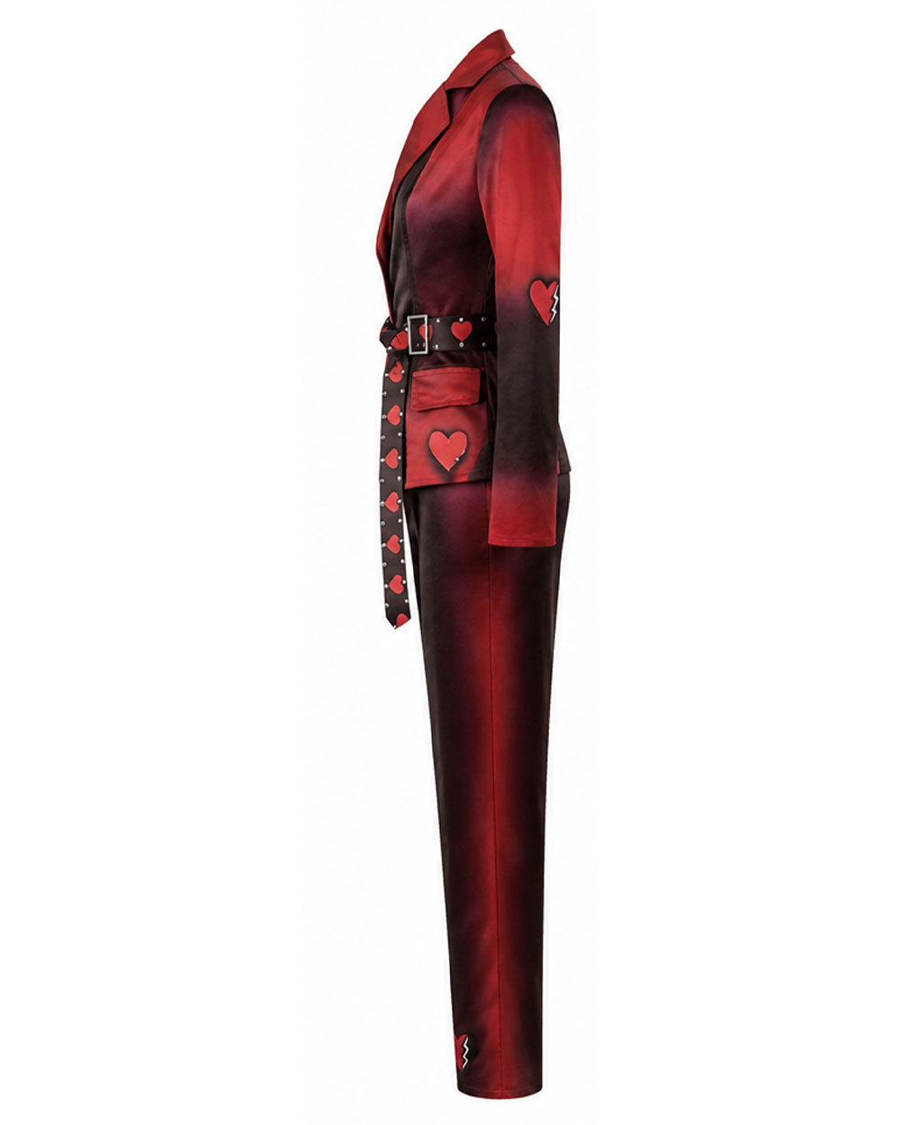 Princess Red Costume Descendents Heart Kingdom Red Jacket and Pants Outfit for Girls Women Cosplay Events