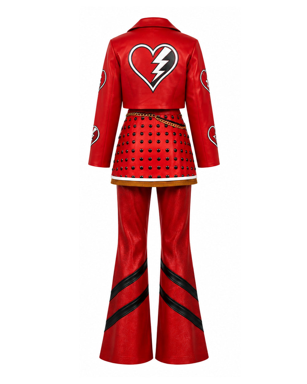 Red Princess Costume Movie 5 3D Printed Jacket Shirt Pants Skirts and Gloves 5pcs Suit for Dress-up Party