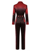 Princess Red Costume Descendents Heart Kingdom Red Jacket and Pants Outfit for Girls Women Cosplay Events