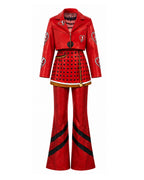 Red Princess Costume Movie 5 3D Printed Jacket Shirt Pants Skirts and Gloves 5pcs Suit for Dress-up Party