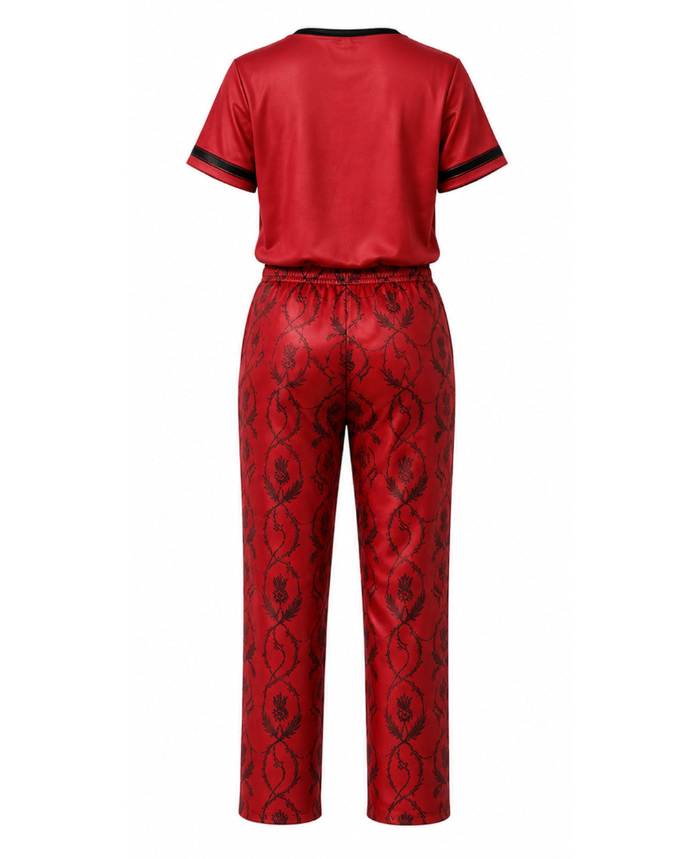Red Princess Costume Loose Style Shirt and Pants 2pcs Suit for Kids Adults Cosplay Loungewear and Daily Wear