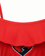 Baby Girls Red Princess Swimsuit Wonderland Pink Prinecess Chloe Princess Swim Top Skirt and Cap for Vacation