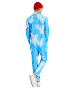 Royal Sailor Twin Costume Blue Jumpsuit with Striped Shirt and Hat for Kids Adults Halloween Cosplay Party