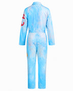 Royal Sailor Twin Costume Blue Jumpsuit with Striped Shirt and Hat for Kids Adults Halloween Cosplay Party
