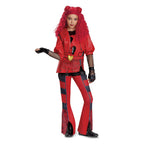 Girls Princess Red Costume Tops and Pants Suit Halloween Cosplay Outfit