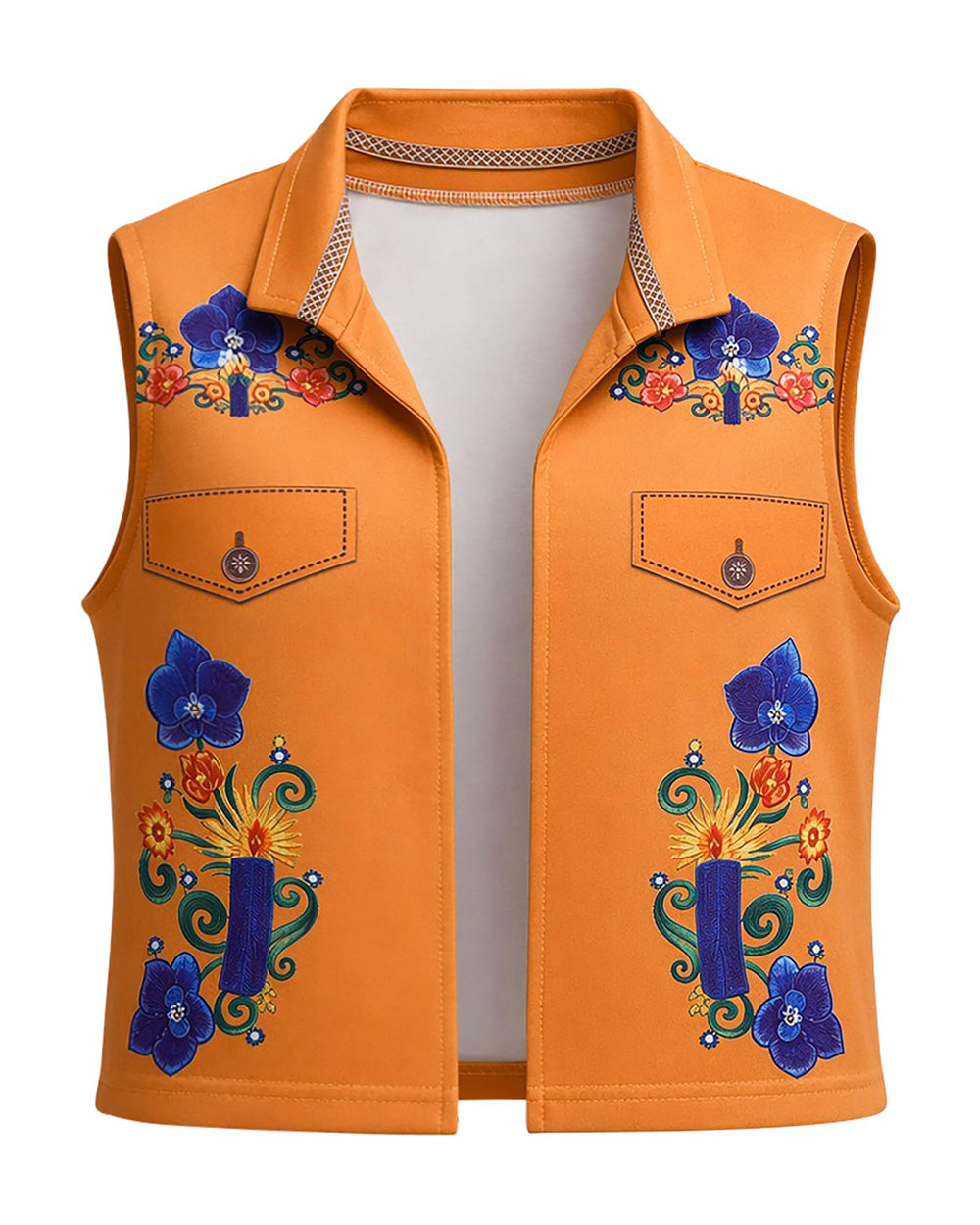 Luis Cosplay Costume Orange Vest and Jumpsuit 2pcs Set for Kids Adutls Halloween Dress-Up Play