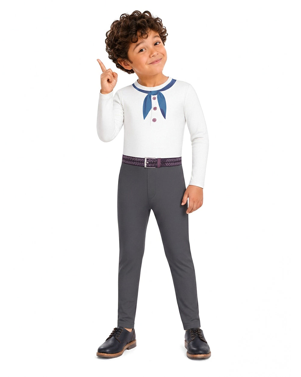 Luis Cosplay Costume Orange Vest and Jumpsuit 2pcs Set for Kids Adutls Halloween Dress-Up Play