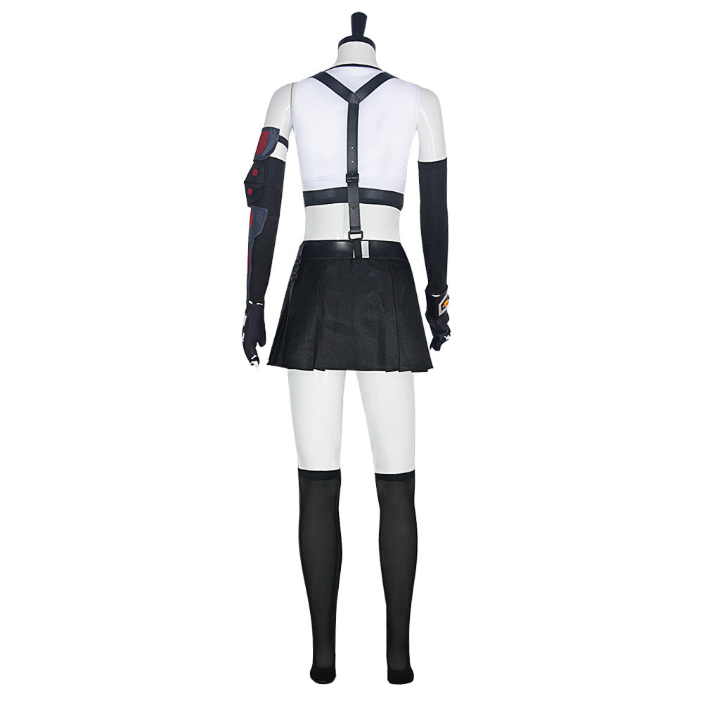 Tifa FF Cosplay Outfit Women Sexy Tifa Lockhart Dress Halloween Party Costume