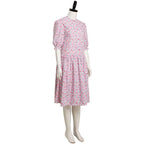 Women's Barbara Maitland Costume Pink Floral Dress for Ghost Barbara Cosplay Dress Up