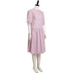 Women's Barbara Maitland Costume Pink Floral Dress for Ghost Barbara Cosplay Dress Up