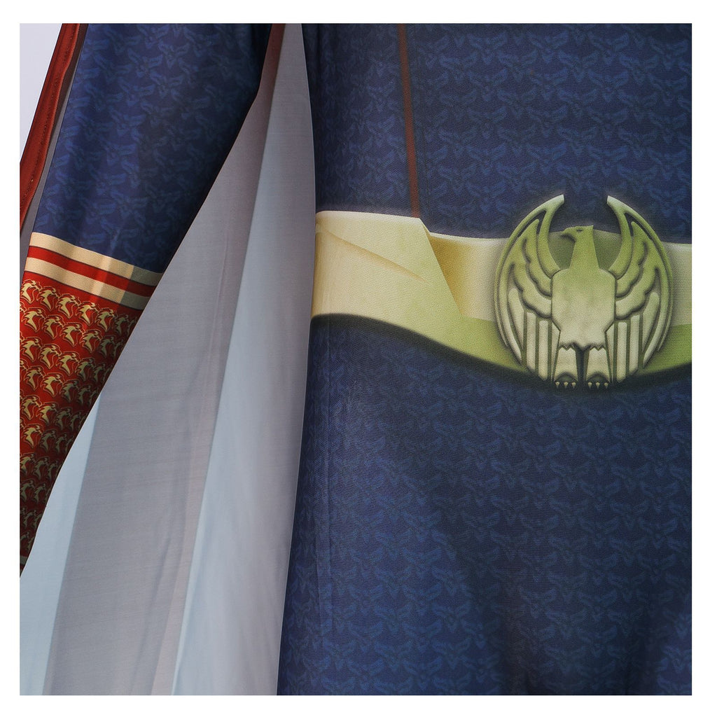 Boys Homelander Cosplay Costume Home Lander Battle Suit with Cape for Halloween Party