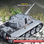 1/24 Remote Control Tank 2.4G Infrared Battle RC Tank 1080° Turret Rotates with Metal Track