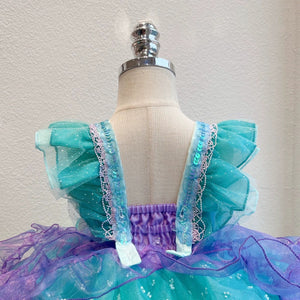 Girls Mermaid Dress Princess Ball Gown Lolita Dress for Birthday Party and Pageant