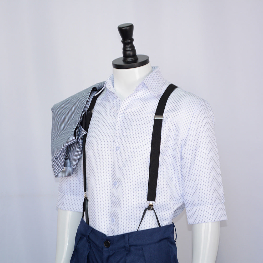 Men If Movie Cal Costume Calvin Grey Cosplay Outfit Shirt Pants and Vest Full Set
