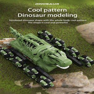 2.4G RC Stunt Car Eight-wheeled Dino Spray Deformation Car Tyrannosaurus Rex Climbing Car