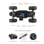 1/8 Remote Control Car 2.4G Alloy Climbing Car 4WD Bigfoot Off-road Vehicle For Kids